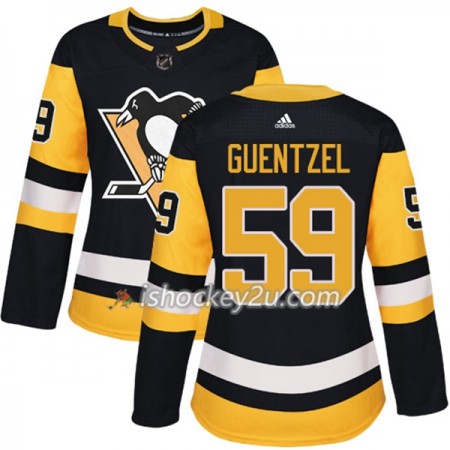 Dame NHL Pittsburgh Penguins Trøje Jake Guentzel 59 Adidas 2017-2018 Sort Authentic